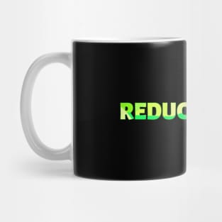 Reducetarian with an arrow made up of green shade chunks Mug